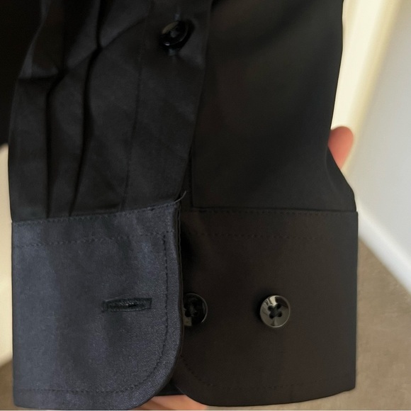 NWOT Flex Luxury Collection Mens 3X Black Dress Shirt Button Down - Picture 9 of 9